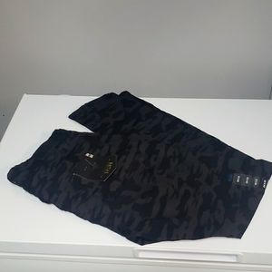 Black Denim Camo Pants